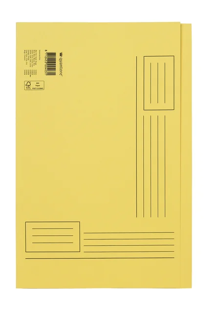 Vouwmap Quantore Folio ongelijke zijde 320gr geel
