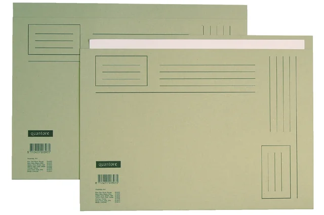 Vouwmap Quantore Folio ongelijke zijde 320gr grijs