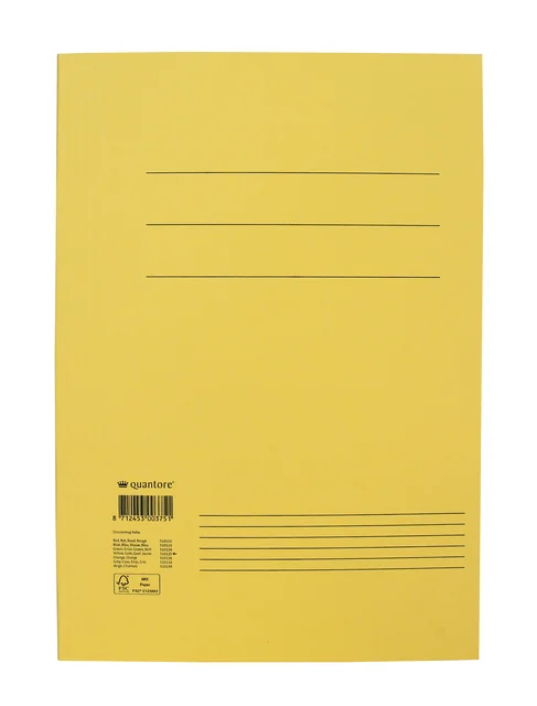 Dossiermap Quantore folio 320gr geel