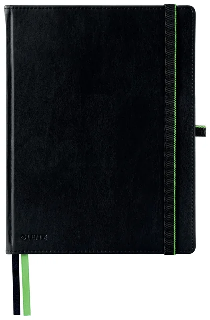 Notitieboek Leitz Complete 187x242mm lijn 160 pagina's 100gr zwart