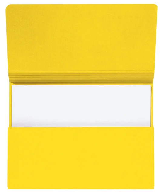 Pocketmap Secolor folio 100% gerecycled karton 250 gr geel