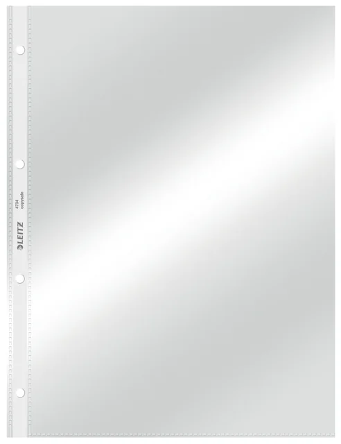 Showtas Leitz Premium standaard copy safe 0.09mm 4-gaats PVC A4 glashelder 100 stuks