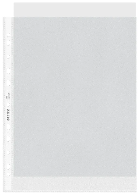 Showtas Leitz Premium standaard 11-gaats copy safe 0.085mm PP A4 transparant 100 stuks