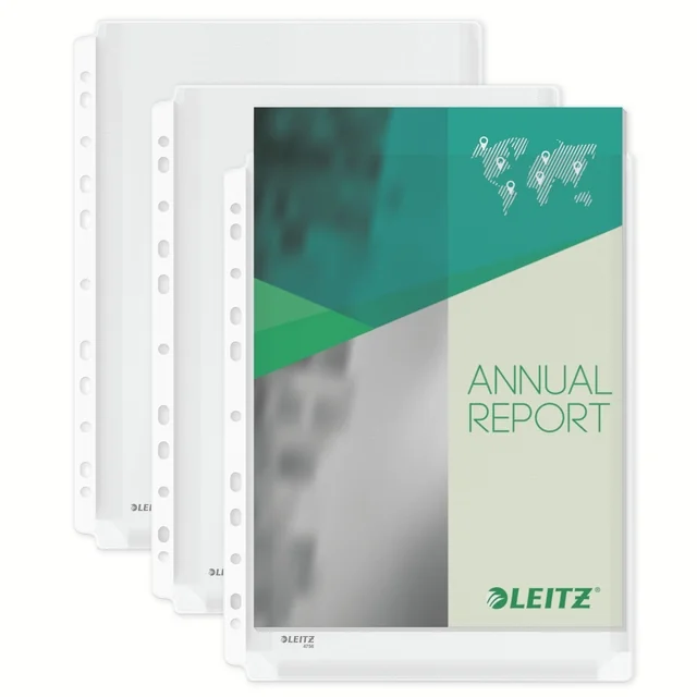 Harmonica showtas Leitz Premium met perforatiestrip 180µ PVC A4 5 stuks glashelder 5 stuks