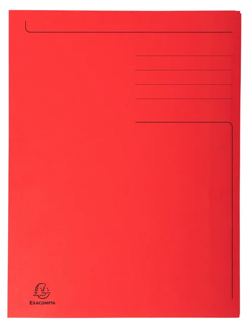 Dossiermap Exacompta Forever A4 3 kleppen 280gr rood
