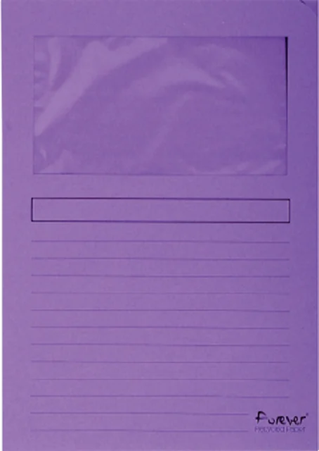 Venstermap Exacompta Forever L-model 120gr paars 100 stuks