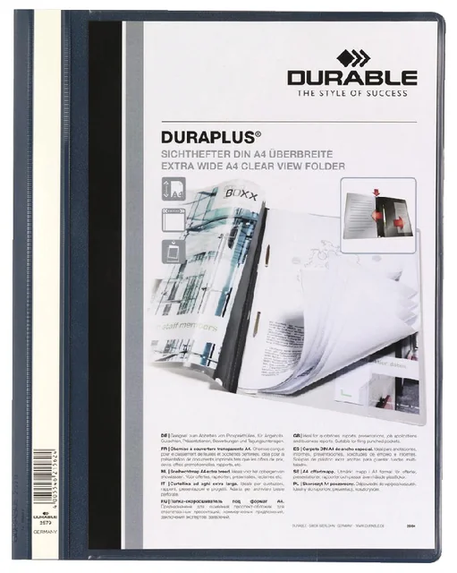 Snelhechtmap Durable Duraplus A4 donkerblauw