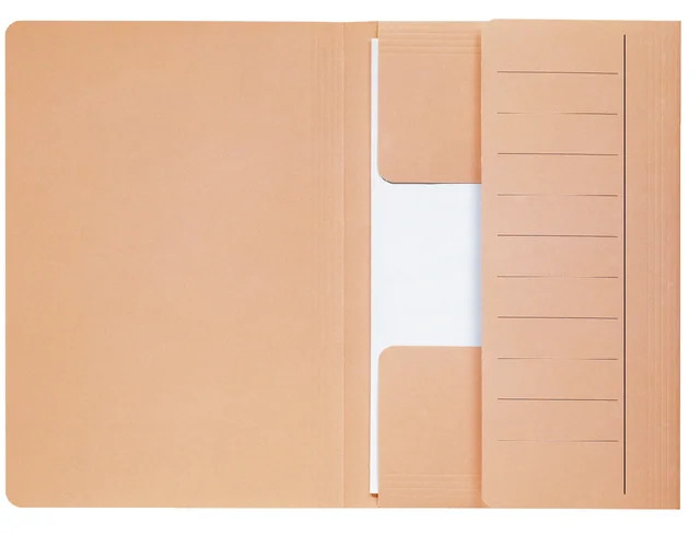 Dossiermap Djois Secolor Mammoet folio 3 kleppen 250gr recycled chamois 10 stuks
