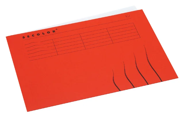 Vouwmap Secolor A4 100% gerecycled karton 250gr rood