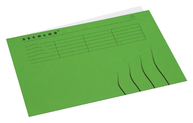 Vouwmap Secolor A4 100% gerecycled karton 250gr groen