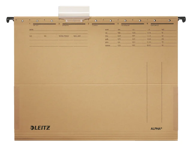Hangmap Leitz Alpha A4 met balg 348x260mm natuurbruin