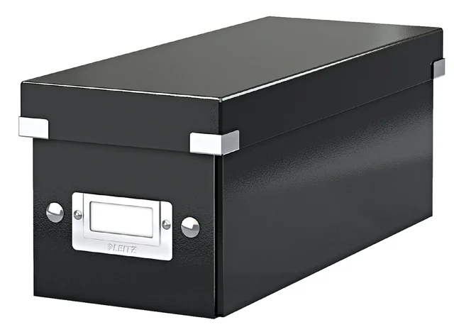 CD-opbergdoos Leitz Click & Store WOW  gerecycled karton 143x136x352mm zwart