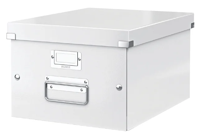 Opbergdoos Leitz Click & Store WOW middel gerecycled karton 281x200x370mm wit