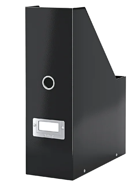 Tijdschriftencassette Leitz WOW click & store gerecycled karton zwart