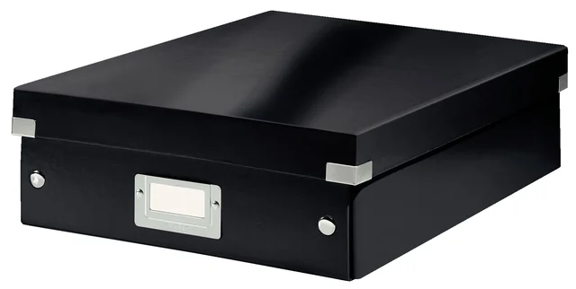 Opbergdoos Leitz Wow Click & Store organiser 280x100x370mm middel gerecycled karton zwart