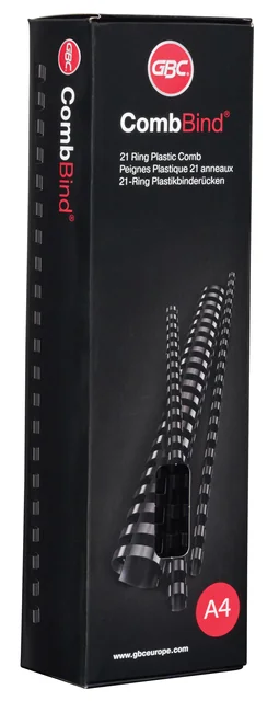 Bindrug GBC 8mm 21rings A4 rood 100 stuks