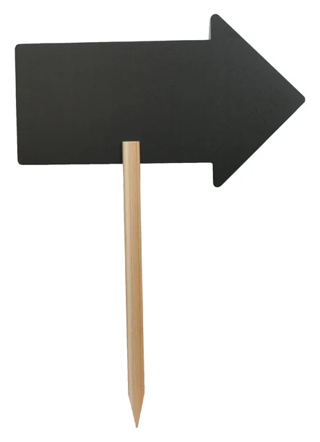 Krijtbord Securit pijl 440x270mm met houten pin