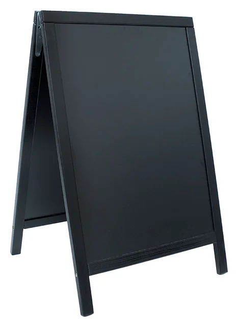 Stoepbord Securit 550x850x30mm zwart hout