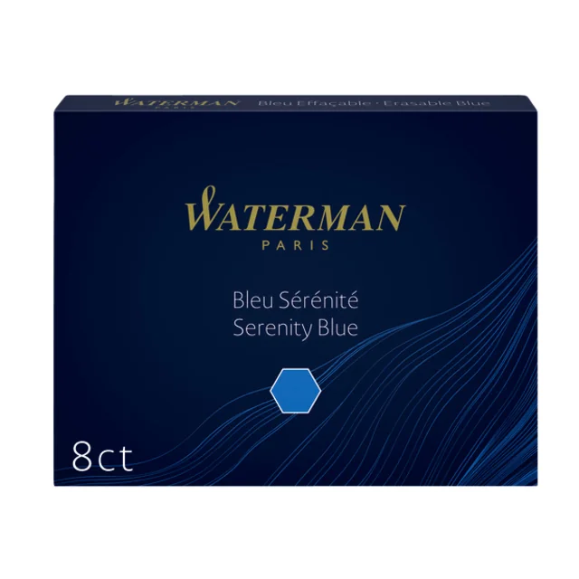 Inktpatroon Waterman nr 23 lang blauw pak à 8 stuks