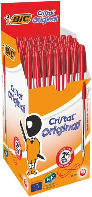 Balpen Bic Cristal medium rood