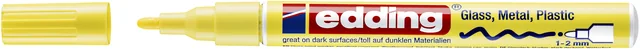 Paintmarker edding 751 op oliebasis 1-2mm pastel geel