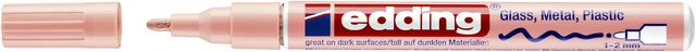 Paintmarker edding 751 op oliebasis 1-2mm pastel roze