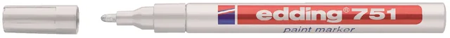 Paintmarker edding 751 op oliebasis 1-2mm wit