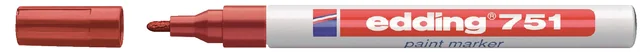 Paintmarker edding 751 op oliebasis 1-2mm pastel rood