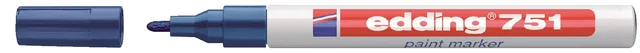 Paintmarker edding 751 op oliebasis 1-2mm blauw