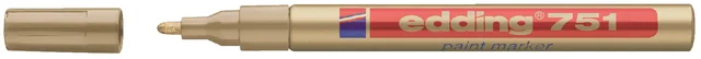 Paintmarker edding 751 op oliebasis 1-2mm goud