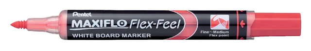 Whiteboardmarker Pentel MWL5SBF Maxiflo rond 1.5-4.5mm rood