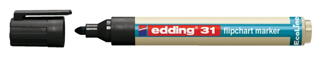 Viltstift edding 31 EcoLine voor flipover rond 1.5-3mm zwart