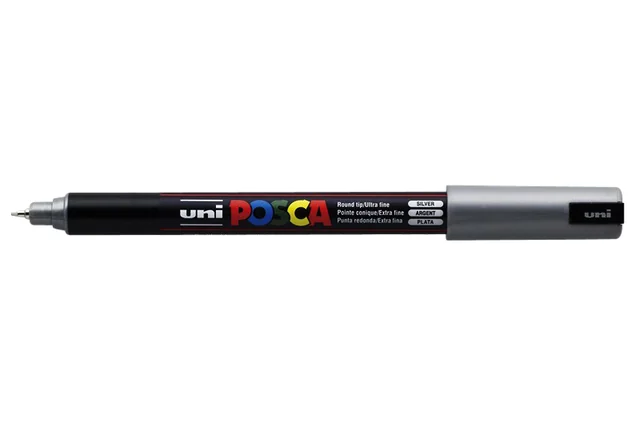 Paintmarker Uni POSCA PC1MR extra fijn zilver