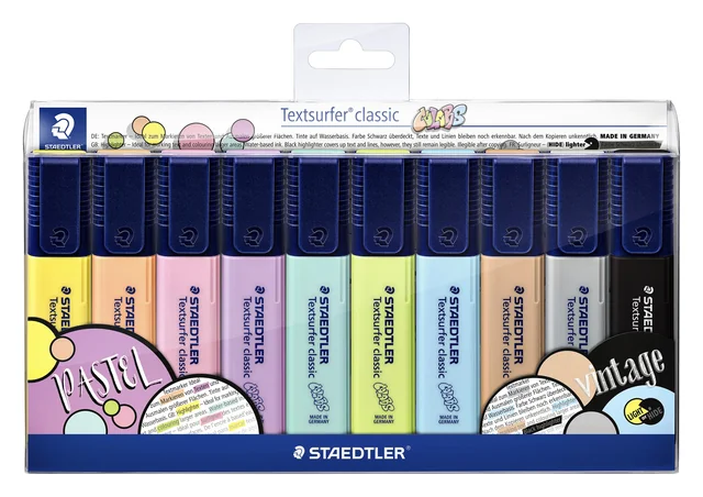 Markeerstift Staedtler 364 Textsurfer vintage en pastel assorti 10st