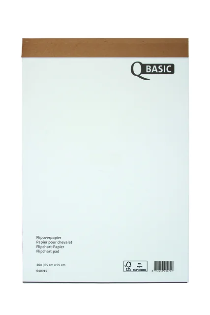Flipoverpapier Qbasic 65x95cm 20vel opgerold