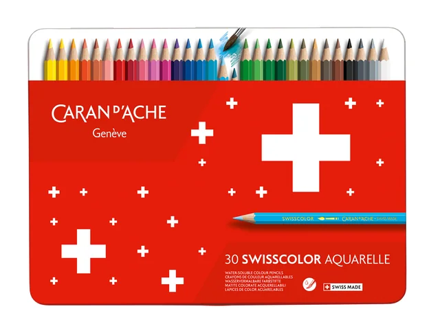 Kleurpotloden Caran d'Ache Swisscolor aquarel 30 stuks assorti