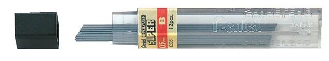 Potloodstift Pentel B 0.5mm zwart koker à 12 stuks