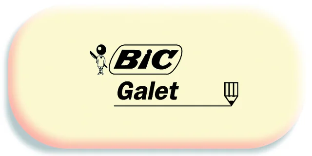 Gum Bic Galet pvc vrij zacht potlood wit