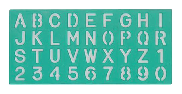 Lettersjabloon Linex hoofletters/letters/cijfers 30mm