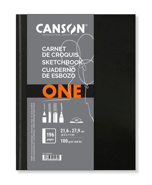 Schetsboek Canson Art Book One hardcover 98vel 100gr 216x279mm wit