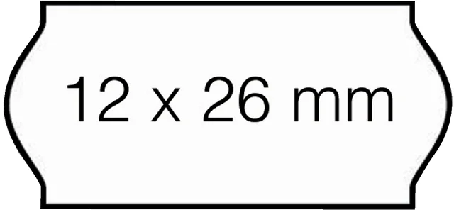 Prijsetiket 12x26mm Open-Data C6 permanent wit 1500 stuks