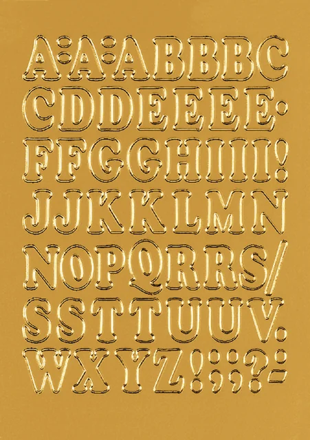 Etiket HERMA 4183 12mm letters A-Z goudfolie 50 stuks