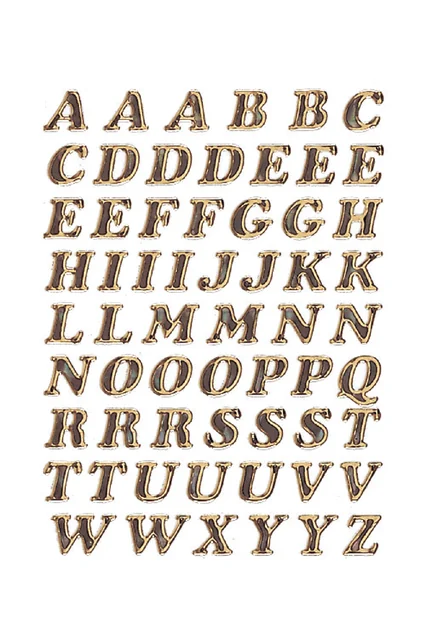 Etiket HERMA 4192 8mm letters A-Z goudfolie 61 stuks