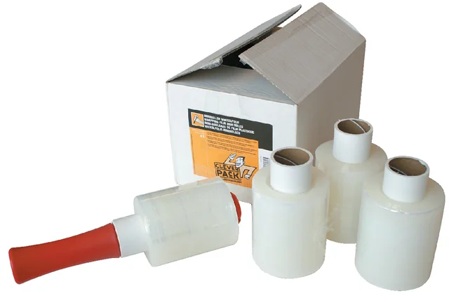 Wikkelfolie CleverPack 100mmx250m 20mu met afroller transp pak à 6 rol
