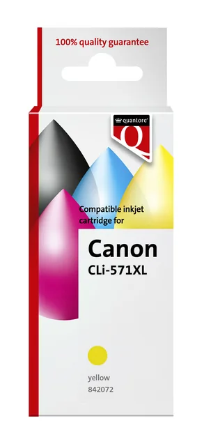 Inktcartridge Quantore alternatief tbv Canon CLI-571XL geel