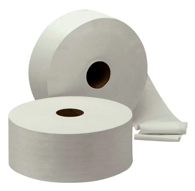 Toiletpapier Cleaninq T1 jumbo groot 2-laags 6x380m wit