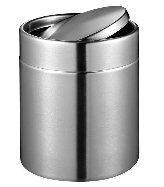 Afvalbak EKO Fandy tafelmodel met swingdeksel 1,5 liter rvs