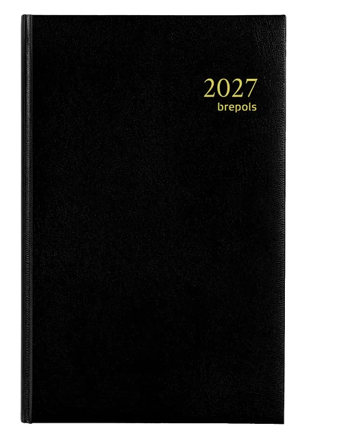 Agenda 2027 Brepols Saturnus Luxe 1dag/1pagina zwart