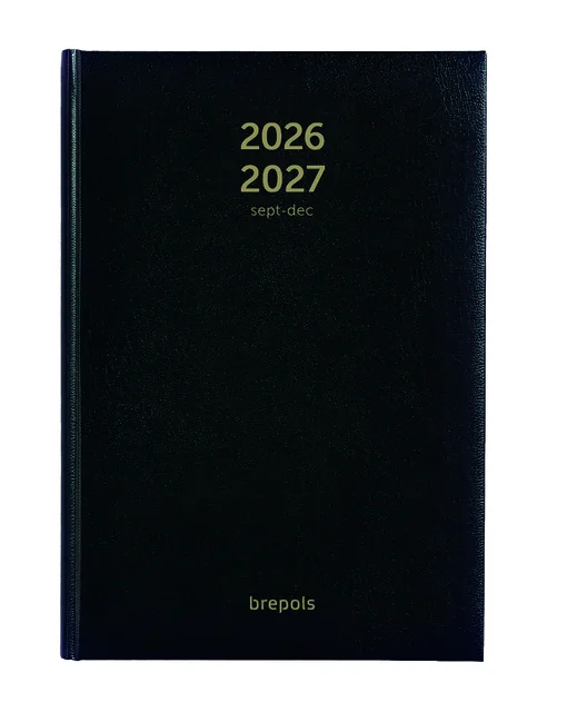 Agenda 2026-2027 Brepols Bretime Lima 16maanden 7dagen/2pagina's zwart