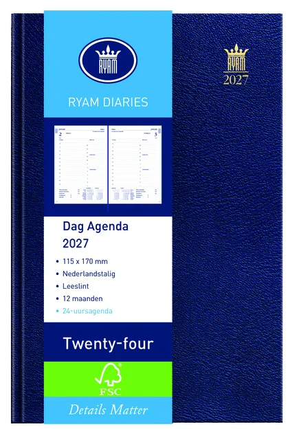 Agenda 2027 Ryam Twenty-four Mundior 1dag/1pagina blauw